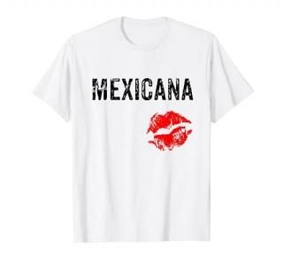 Mexicana Red Lipstick Chula Chingona Camiseta T-Shirt