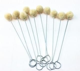 yueton Pack of 10 Wool Daubers with Metal Handle for Leather Dyes Sealers by yue
