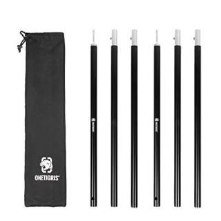 OneTigris Lightweight Tent Poles 2pc/Set 7075 Aluminum Alloy Adjustable & Extend