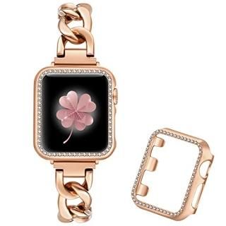 Dilando Cool Chain Metal Link Bands Compatible with Apple Watch 38mm 40mm 42mm 4