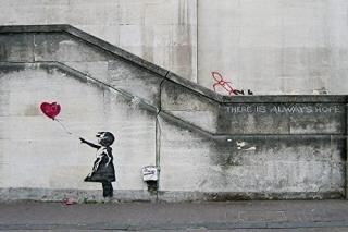 Buyartforless There is Always Hope Balloon Girl by Banksy 36x24 졼ץȥݥ 
