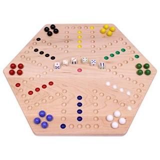 Maple Hand Painted 20 Wooden Aggravation Wahoo Game Board Double-Sided