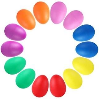 Augshy 14 PCS Plastic Egg Shakers Percussion Musical Egg Maracas Easter Egg Kids