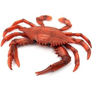Artificial Plastic Crab Realistic Toy - 2 PCS Educational Underleaf Toys Creatur