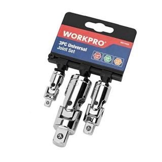 WORKPRO W074458 Universal Socket Drive Joint Set Heat-Treated Chrome Vanadium Cr