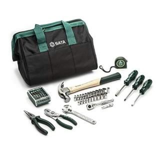 SATA 62-Piece General Purpose SAE and Metric Mechanics Tool Set for Repair and 