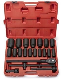 Neiko 02409A 3/4 Drive Deep Impact Socket Set 22 Piece  Standard SAE Sizes 7/8-I