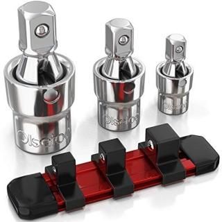 Olsa Tools 3 Pc. Universal Joint Set  1/2-Inch 3/8-Inch & 1/4-Inch Drive  Ball S