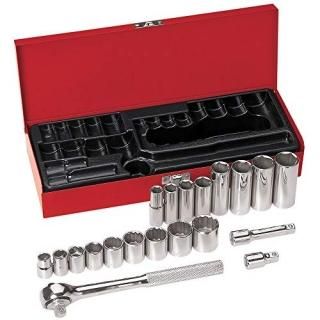 Klein Tools 65508 20-Piece 3/8-Inch Drive Socket Wrench Set by Small Parts 