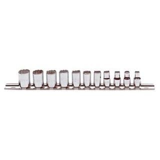 Stanley Proto J47201 11 Piece 12 Point 1/4 Drive Metric Socket Set