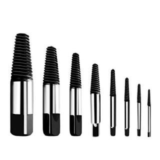 Hakkin 8 Pcs Damaged and Stripped Screw Extractor Set 1/8- 3/4 Broken Bolt Ext