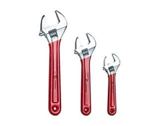 Jonard Tools AW-6810 Adjustable Wrench Extra Wide Jaw Kit With 6 8 & 10 Wrenches