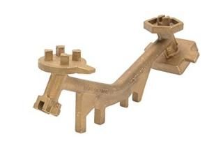 Vestil BNW-B-W Non Sparking Bronze Alloy Drum Bung Nut Wrench with Angled Handle