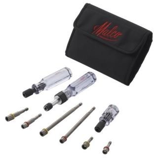 Malco CONNEXT4 Magnetic Hex Hand Driver Kit Black case 9-Piece