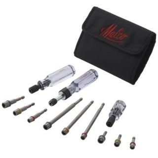 Malco CONNEXT5 Magnetic Hex Hand Driver Kit Black case 12-Piece by Malco