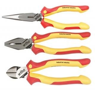 Wiha 32981 Insulated Industrial Pliers/Cutters Set 3-Piece by Wiha