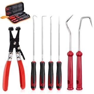 Swpeet 7Pcs Hose Clamp Pliers Set Including Car Water Pipe Locking Pliers Hose C