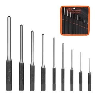 9 Pieces Roll Pin Punch Set Gunsmithing Kit Removing Repair Tool with Holder for