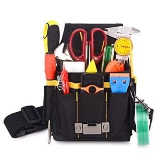 WINJUN Multi Pocket Tool Bag with Adjustable Belt Waterproof Oxford Tool Pouch f