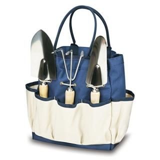 ONIVA - a Picnic Time Brand Garden Tote with Tools Navy/Cream