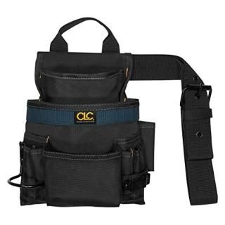 CLC Custom Leathercraft 2823 Ballistic Nail and Tool Bag 10-Pocket  Black  Mediu