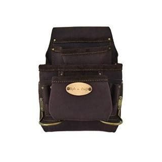 Style n Craft 90-923 10 Pocket Nail and Tool Pouch With 2 Hammer Holders in Oile