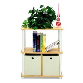 Furinno 99152BE/WH/IV 3-Tier Go Green Multipurpose Storage Rack Shelving Unit Bo