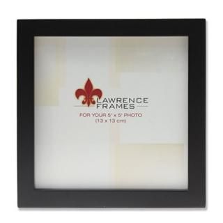 Lawrence Frames 755555 Lawrence Frames 5x5 Black Wood Picture Frame - Gallery Co