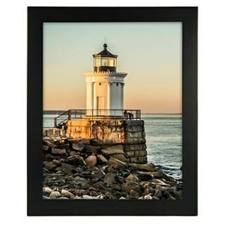 Black 8x10 - 8x10 Black Wood Picture Frame - Made to Display Pictures 8x10 - Wid