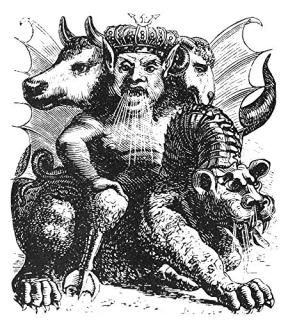 Asmodeus Nasmodeus The Biblical Demon Of Anger And Lust Tobit 38 Wood Engraving 