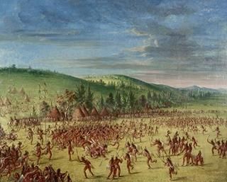 George Catlin C1846-50 ݥץ ͥƥ֥ꥫ ܡ륲 1840S NBall Play Of The Chocta