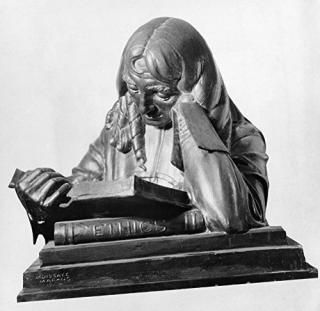 Baruch Spinoza 1632-1677 Ndutch Philosopher Bronze Bust by Moissaye Marans 20н