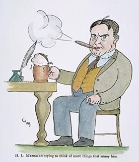 HL Mencken 1880-1956 Namerican Journalist And Writer Trying To Think Of More Thi