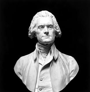 Thomas Jefferson 1743-1826 N3rd President Of The United States Marble Bust By Je