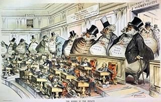 Cartoon Anti-Trust 1889 Nthe Bosses Of The Senate American Anti-Trust Cartoon 18