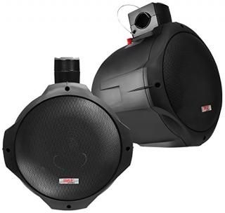 Pyle PLMRB85 8 inch 600W 2-Way Marine Wake Board Tower Pod Speakers Pair - Black