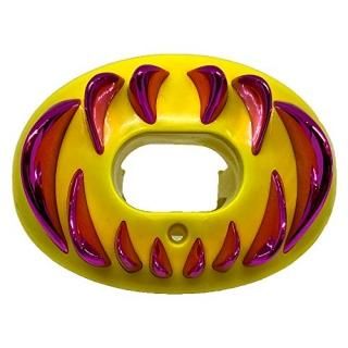 Battle Oxygen Chrome 3D Predator Mouthguard Yellow/Pink One Size
