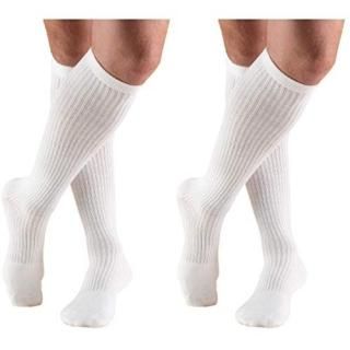 Truform Men's 15-20 mmHg Knee High Cushioned Athletic Support Compression Socks 