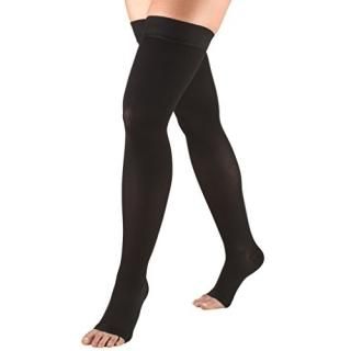 Truform 30-40 mmHg Compression Stockings for Men and Women Thigh High Length Dot