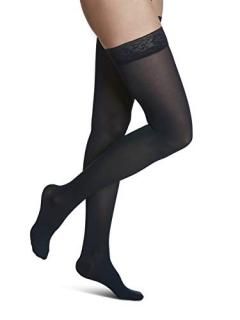 SIGVARIS Womens Style Soft Opaque 840 Closed Toe Thigh-Highs w/Grip Top 30-40mm