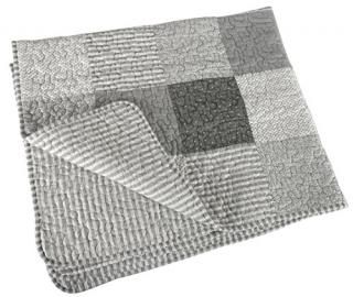 Stephan Baby Heirloom-Quality Pieced Crib Quilt Gray and White Stripes and Dots 