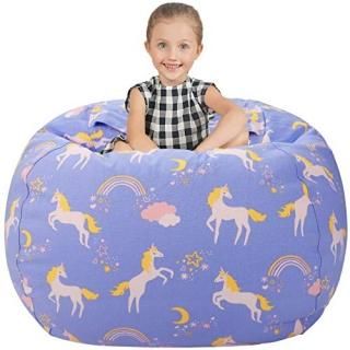 Aubliss Stuffed Animal Storage Bean Bag Chair Cover No BeansStuff and Sit Stora