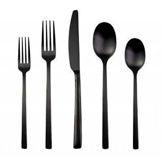 Cambridge Silversmiths 286620HGY12XR 20 Piece Beacon Set Service for 4 Black Sat