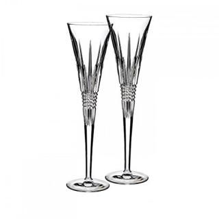 Lismore Diamond Toasting Flute Glass Set of 2 by Waterford