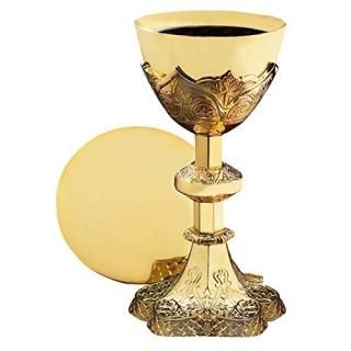 Vine Embossed Chalice and Paten Set by AutoM