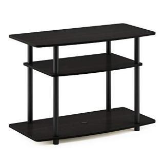 Furinno 13192EX/BK Turn-N-Tube No Tools 3-Tier TV Stand Espresso/Black by Furinn