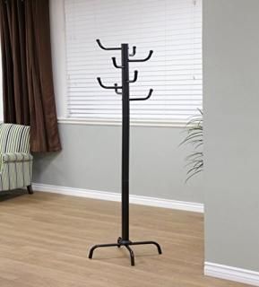 Frenchi Home Furnishing Modern Style Black Finish Metal Eight Hook Coat Rack by 