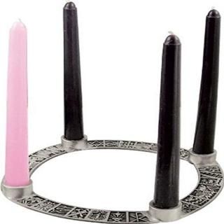 Jesse Tree - Cathedral Art AD118 Diameter Jesse Tree Advent Candleholder Wreath 