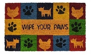 Home Trax Designs C12S1830WP Wipe Your Paws Vinyl-Backed Door Mat 18 x 30 by Hom