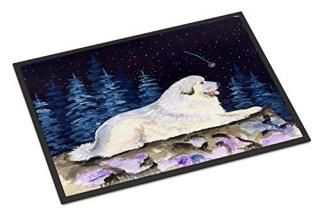 Caroline's Treasures SS8438JMAT Starry Night Great Pyrenees Indoor or Outdoor Ma